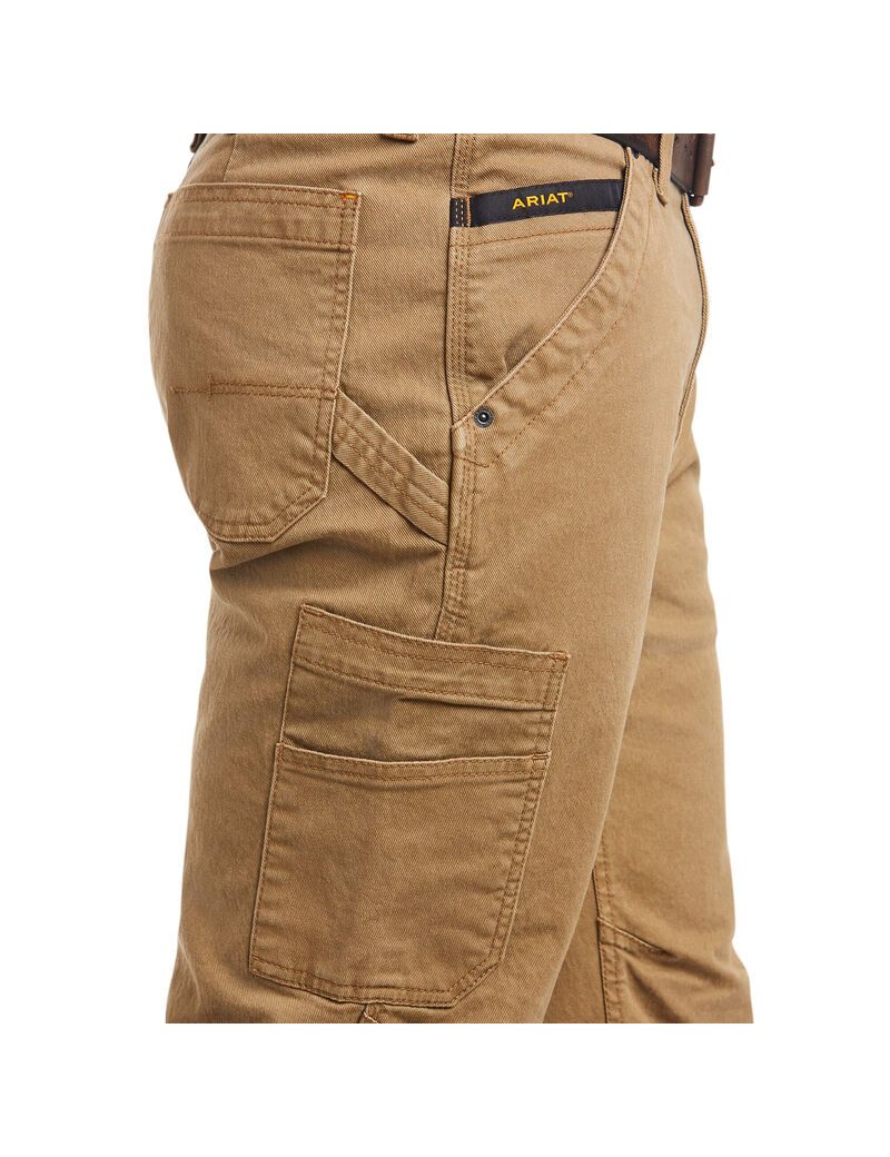 Pantalon Ariat Rebar M4 Relaxed DuraStretch Washed Twill Dungaree Boot Cut Kaki | PHS-7483065