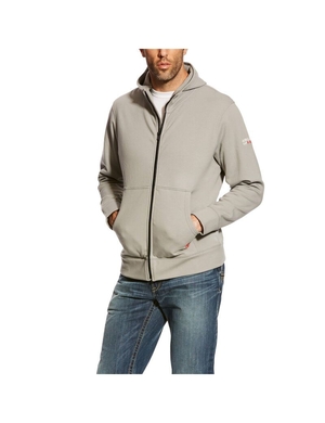 Sweat à Capuche Ariat FR DuraStretch Full Zip Argent | KLR-1637333