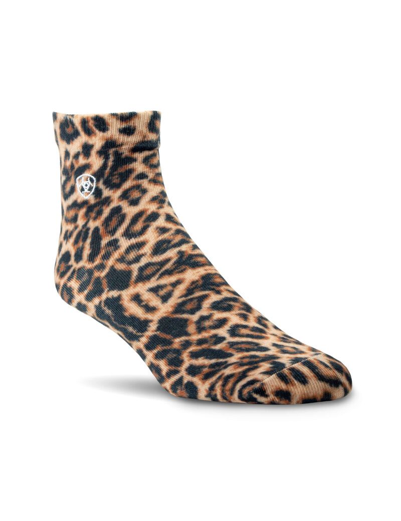 Chaussettes Ariat Wild Thing Ankle 2PCS Leopard Bleu | PDB-7464966