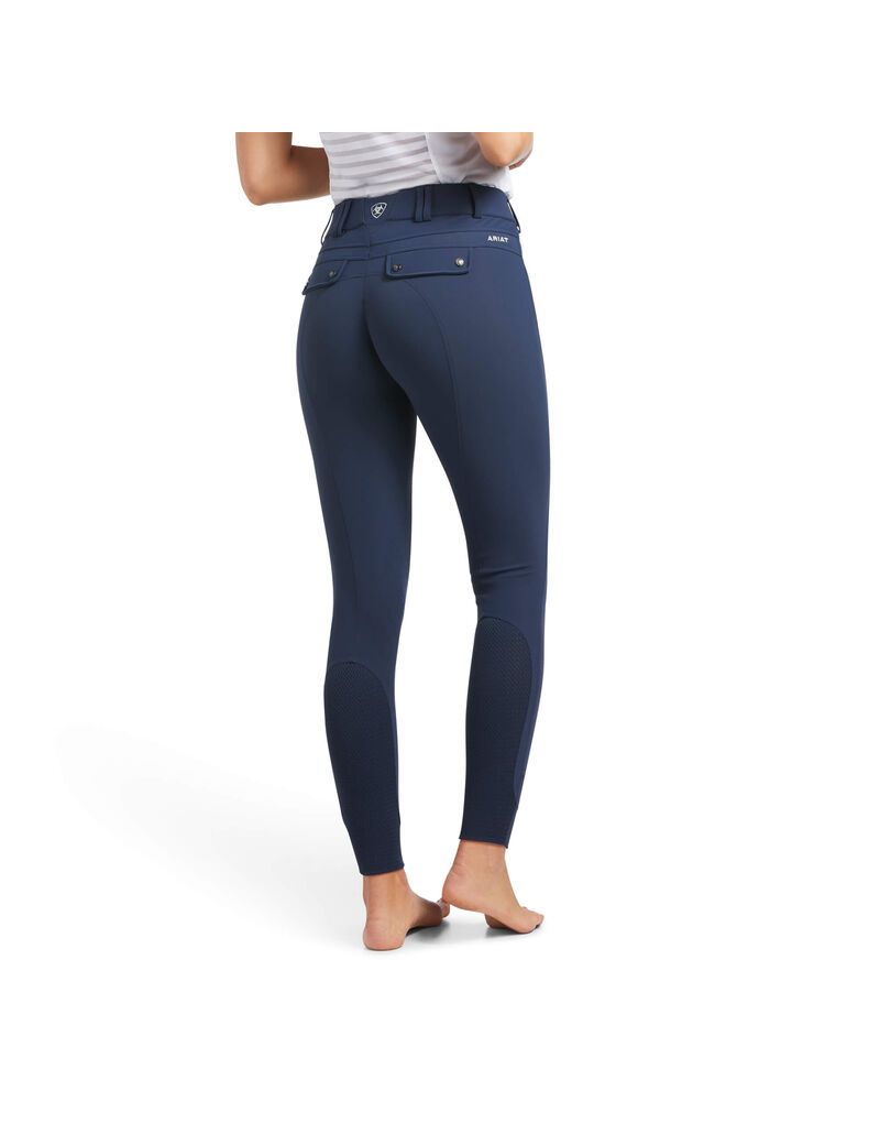 Pantalon Ariat Tri Factor Grip Knee Patch Breech Bleu | XHE-4058932