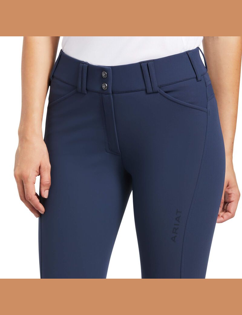 Pantalon Ariat Tri Factor Grip Knee Patch Breech Bleu | XHE-4058932