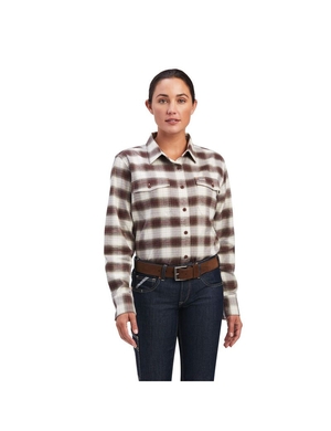 Vêtements De Travail Ariat Rebar Flannel DuraStretch Travail Shirts Blanche | KQE-8040612