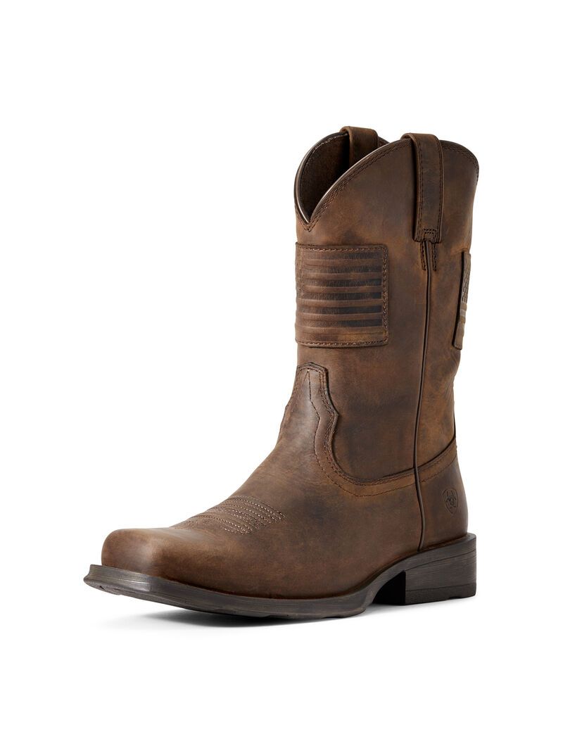 Bottes Western Ariat Rambler Patriot Marron | ULQ-9811734