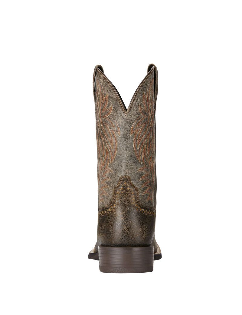 Bottes Western Ariat Sport Larges Square Embout Marron | TEH-0467079