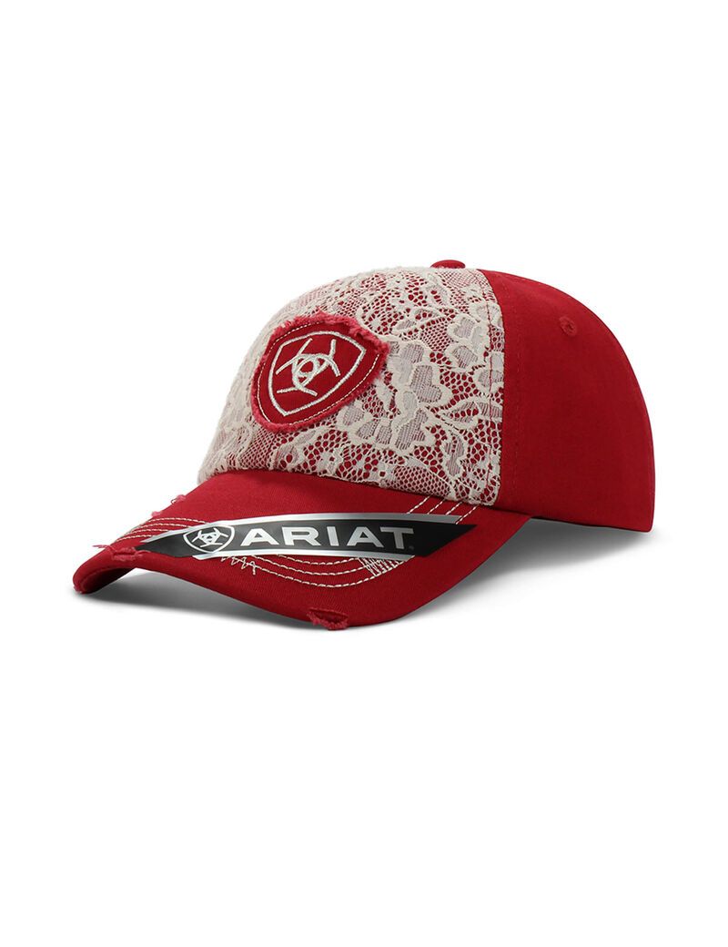 Casquettes Ariat Center Shield Logo Rouge | UUH-4370324