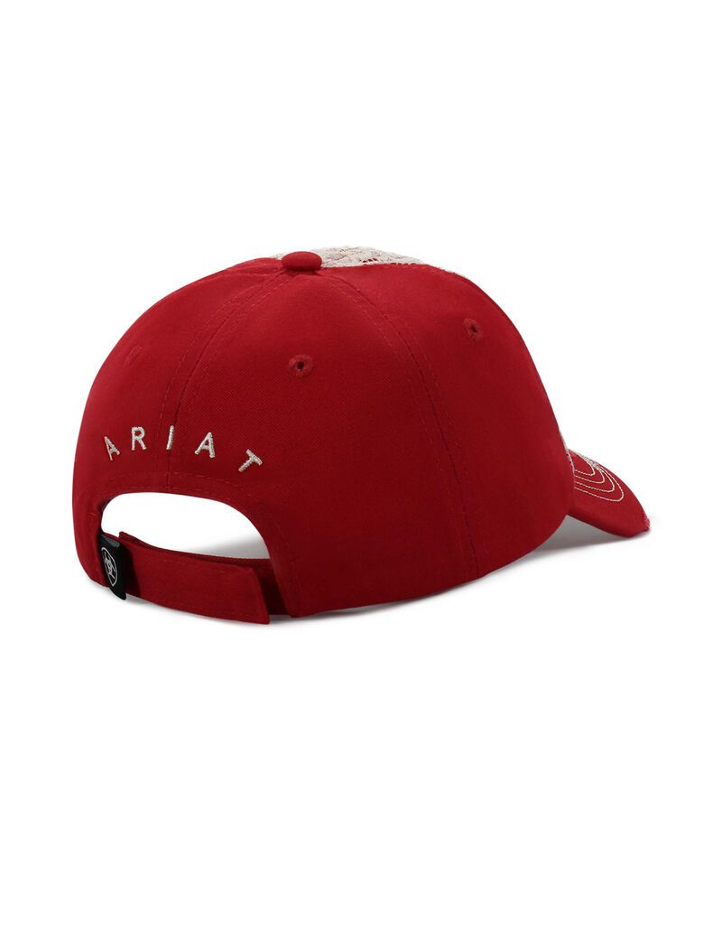 Casquettes Ariat Center Shield Logo Rouge | UUH-4370324