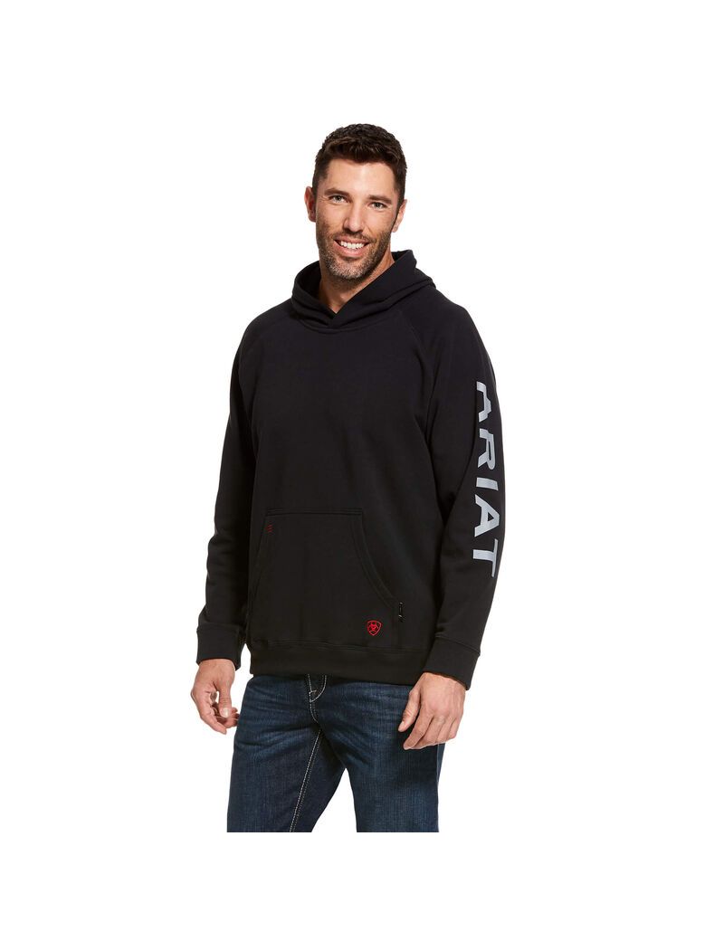 Sweat à Capuche Ariat FR Primo Fleece Logo Noir | IQA-2739868