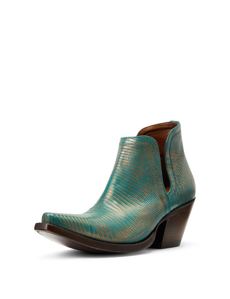 Bottines Ariat Dixon Lizard Western Turquoise Metal | NGV-8634284