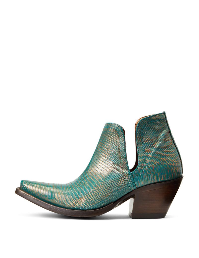 Bottines Ariat Dixon Lizard Western Turquoise Metal | NGV-8634284