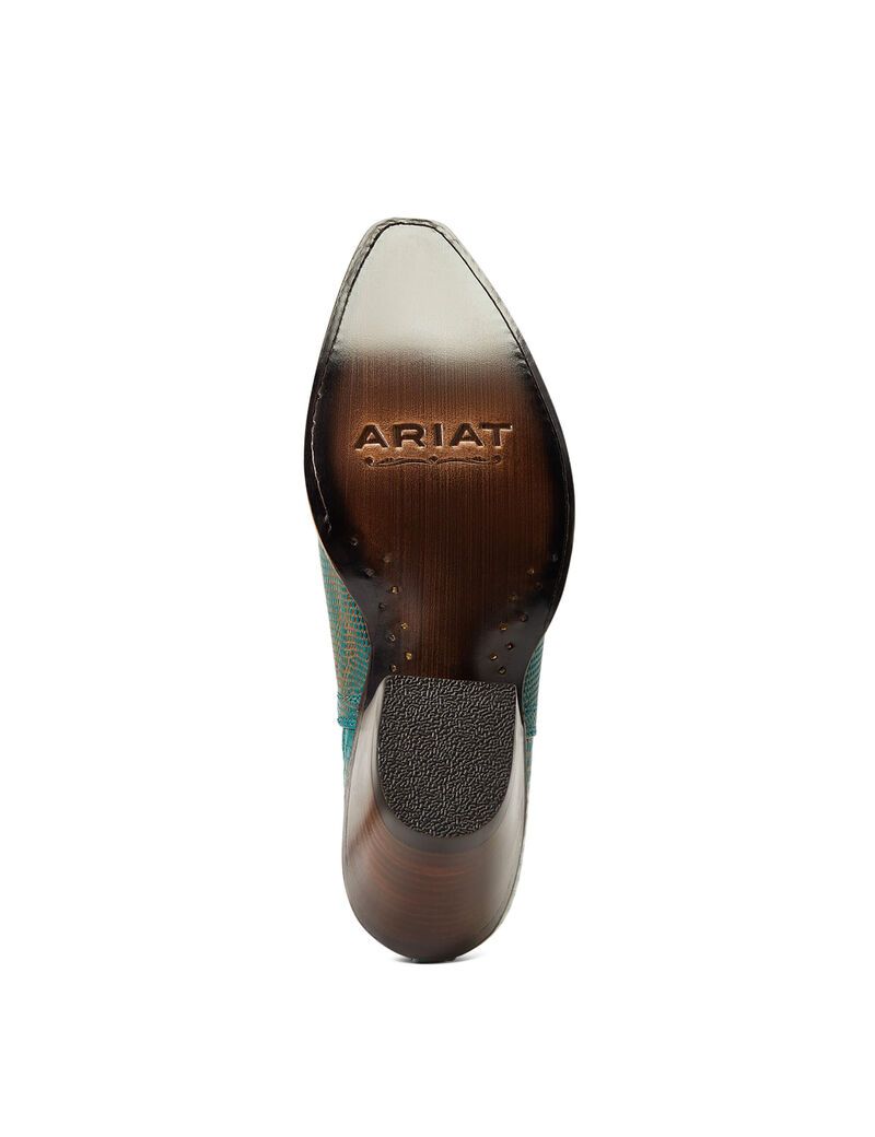 Bottines Ariat Dixon Lizard Western Turquoise Metal | NGV-8634284