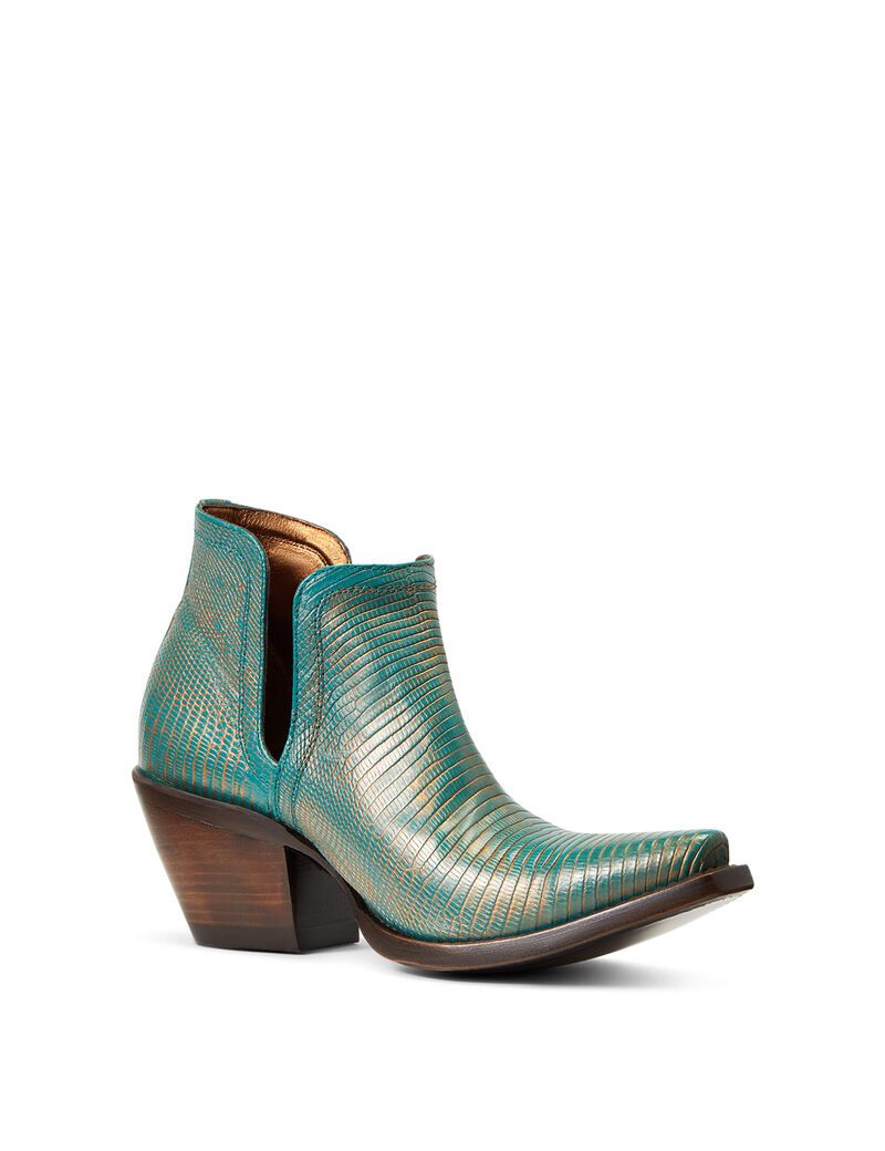 Bottines Ariat Dixon Lizard Western Turquoise Metal | NGV-8634284