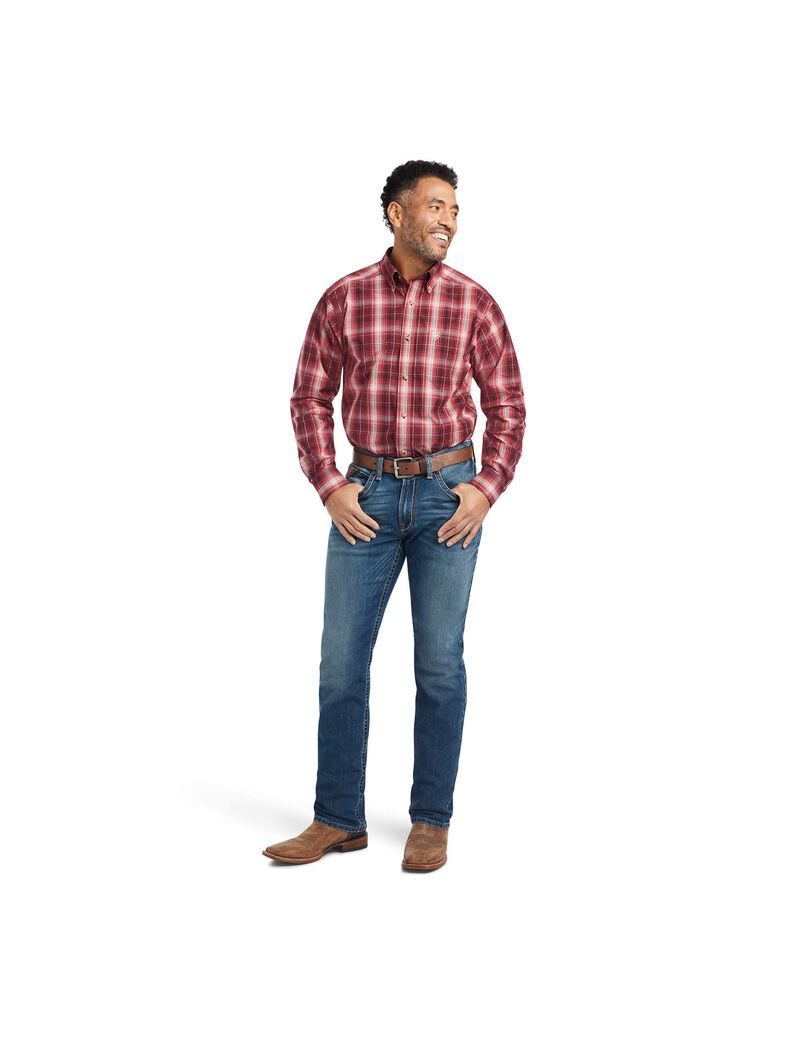 Chemises De Costume Ariat Pro Series Wagner Fitted Rouge | OWP-9133689