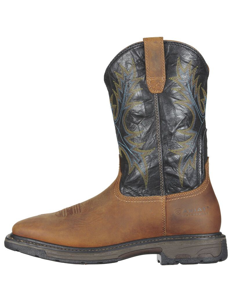 Bottes Imperméables Ariat WorkHog Larges Square Embout Steel Embout Travail Multicolore | NMR-4004558