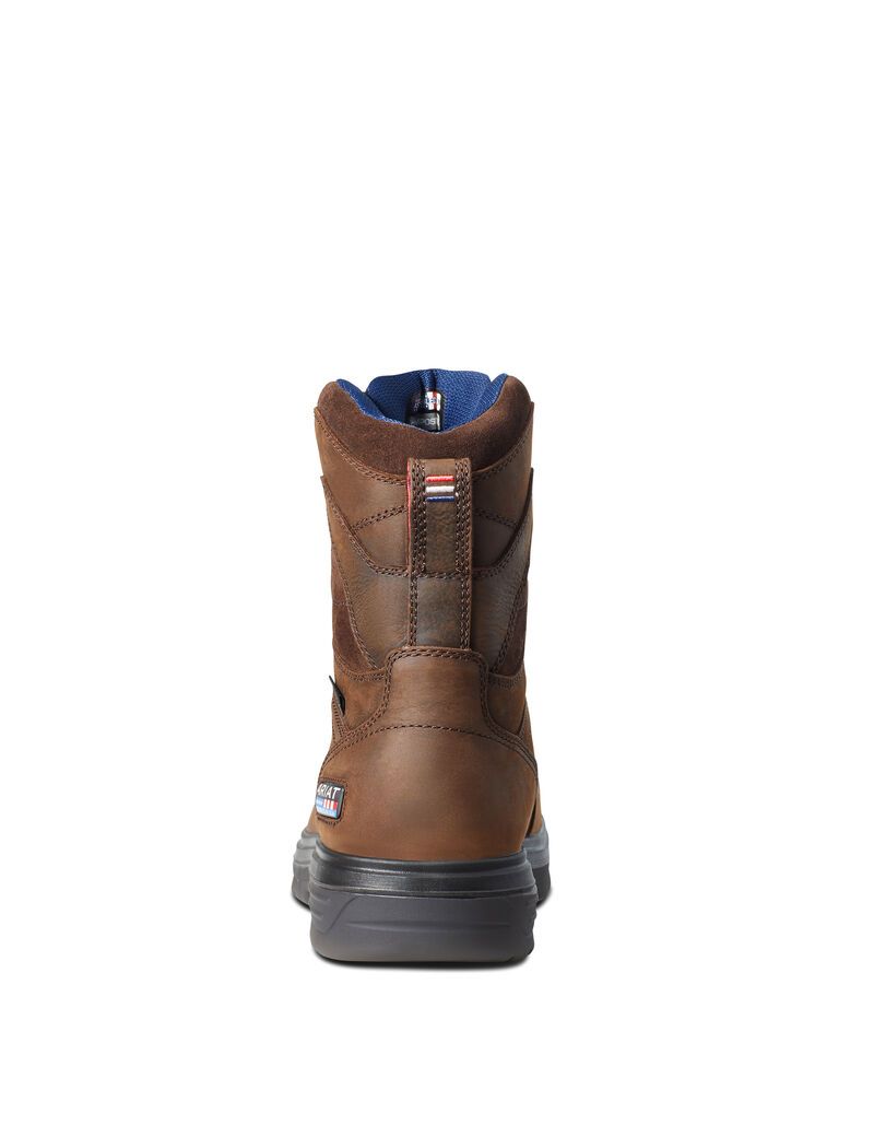 Bottes de Travail Ariat Turbo 8' USA Assembled Imperméables Carbon Embout Marron | MZS-2891574