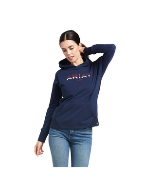 Sweat à Capuche Ariat 3D Logo 2.0 Bleu Marine | WYE-5808974