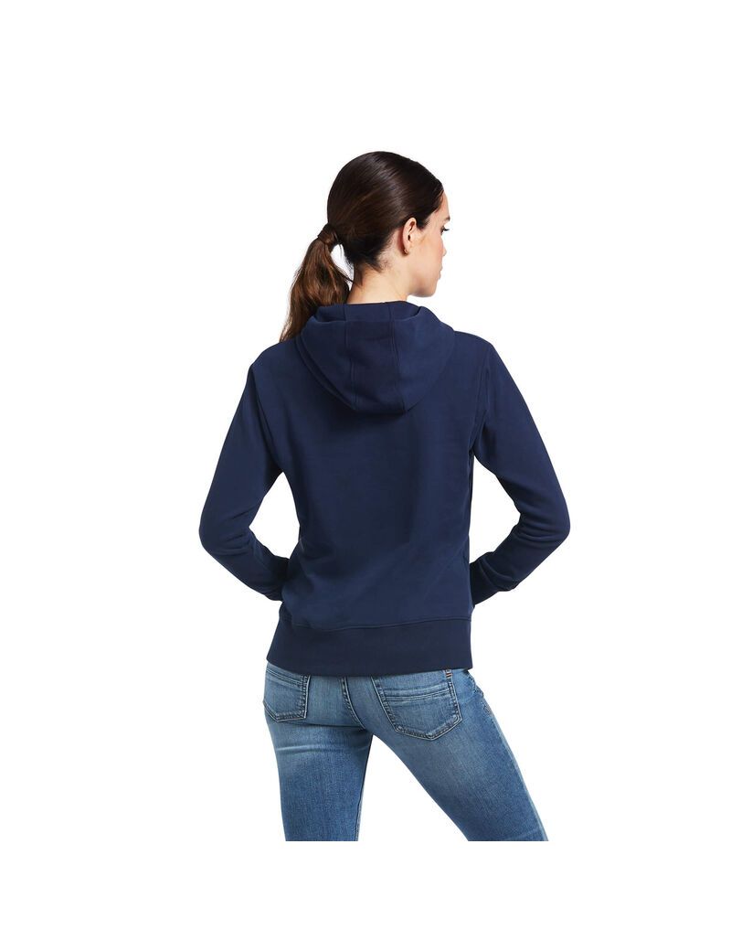 Sweat à Capuche Ariat 3D Logo 2.0 Bleu Marine | WYE-5808974