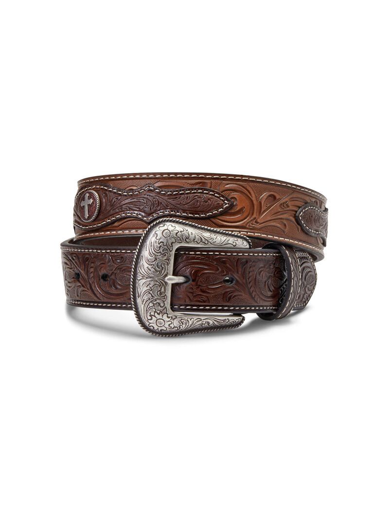 Ceintures Ariat Cross Medallion Marron | CLW-7295077