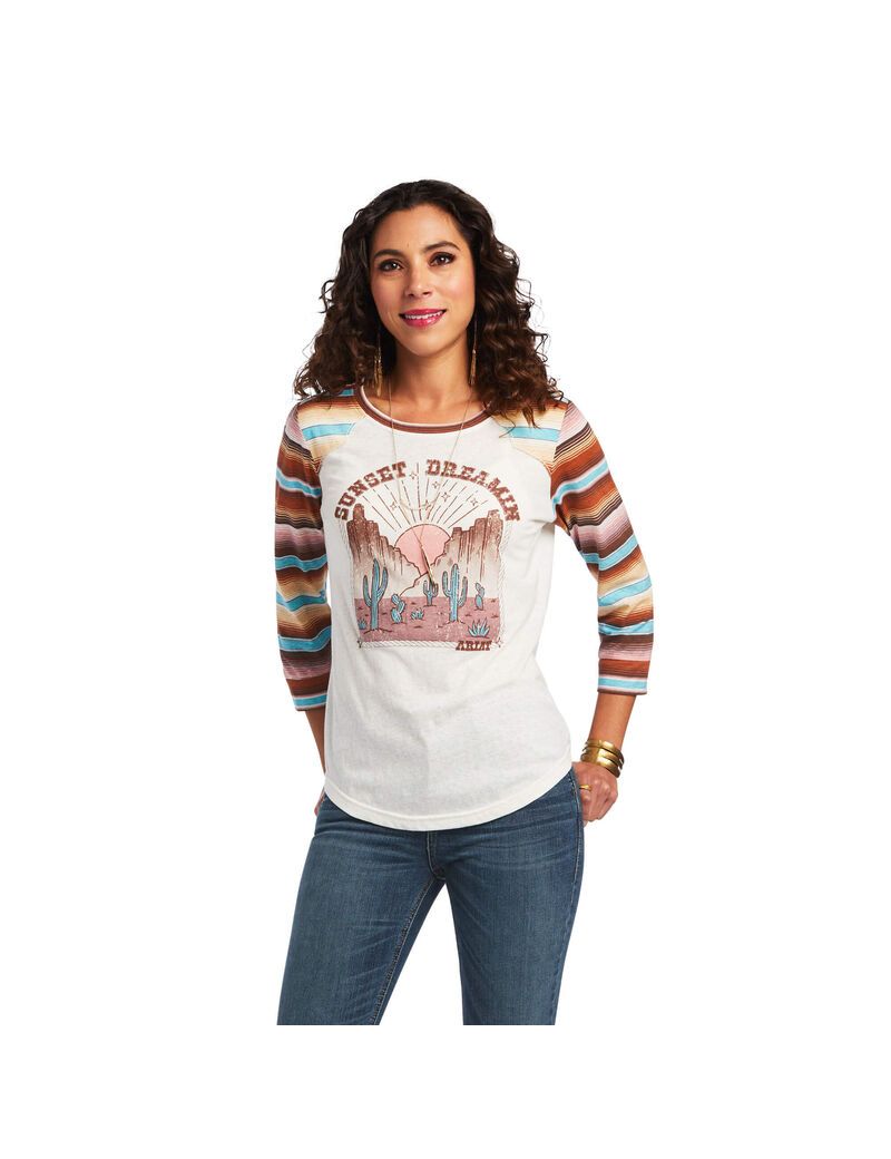 Hauts Ariat Sunset Dreamin Tee Multicolore | IFR-5583478