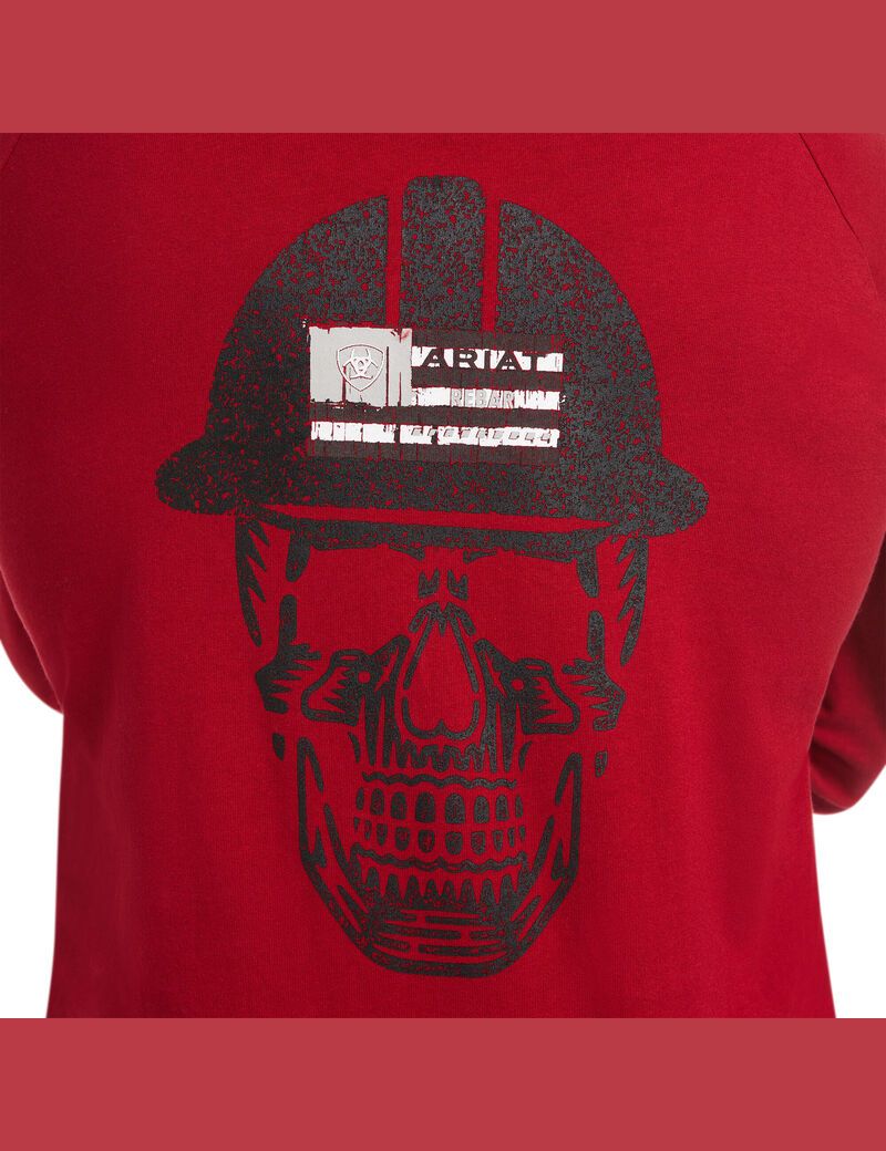 Vêtements De Travail Ariat Rebar Coton Strong Roughneck Graphique T Shirts Rouge | TCC-2252571