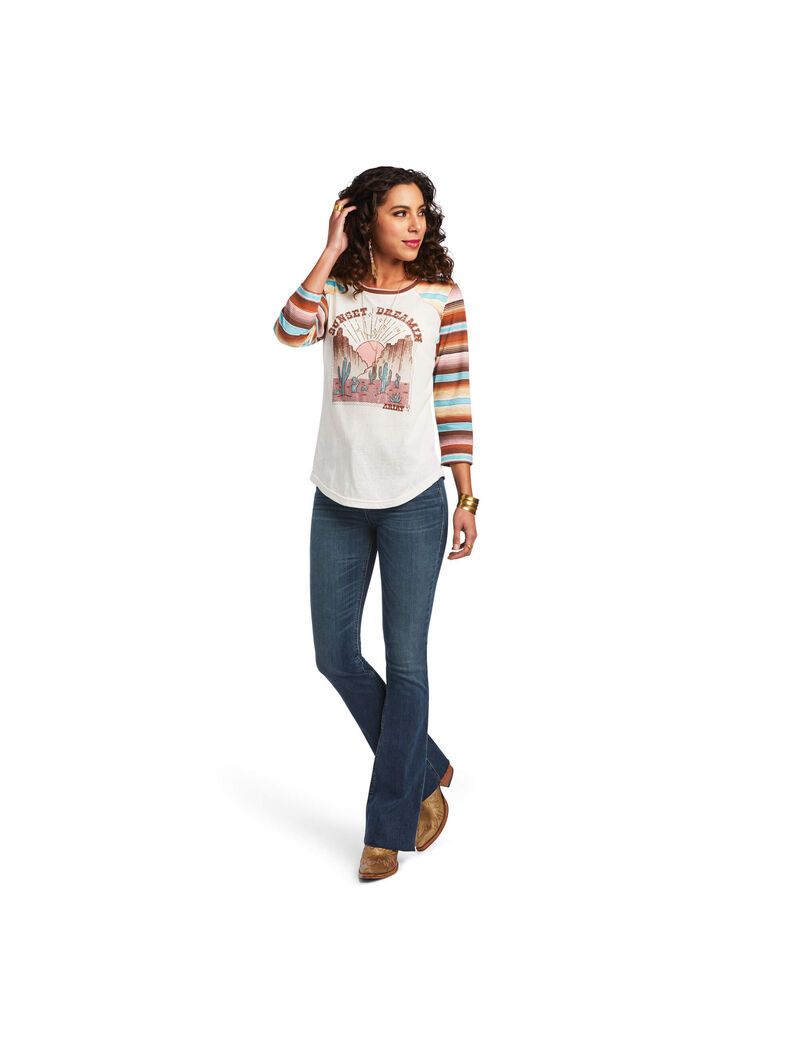 Hauts Ariat Sunset Dreamin Tee Multicolore | IFR-5583478