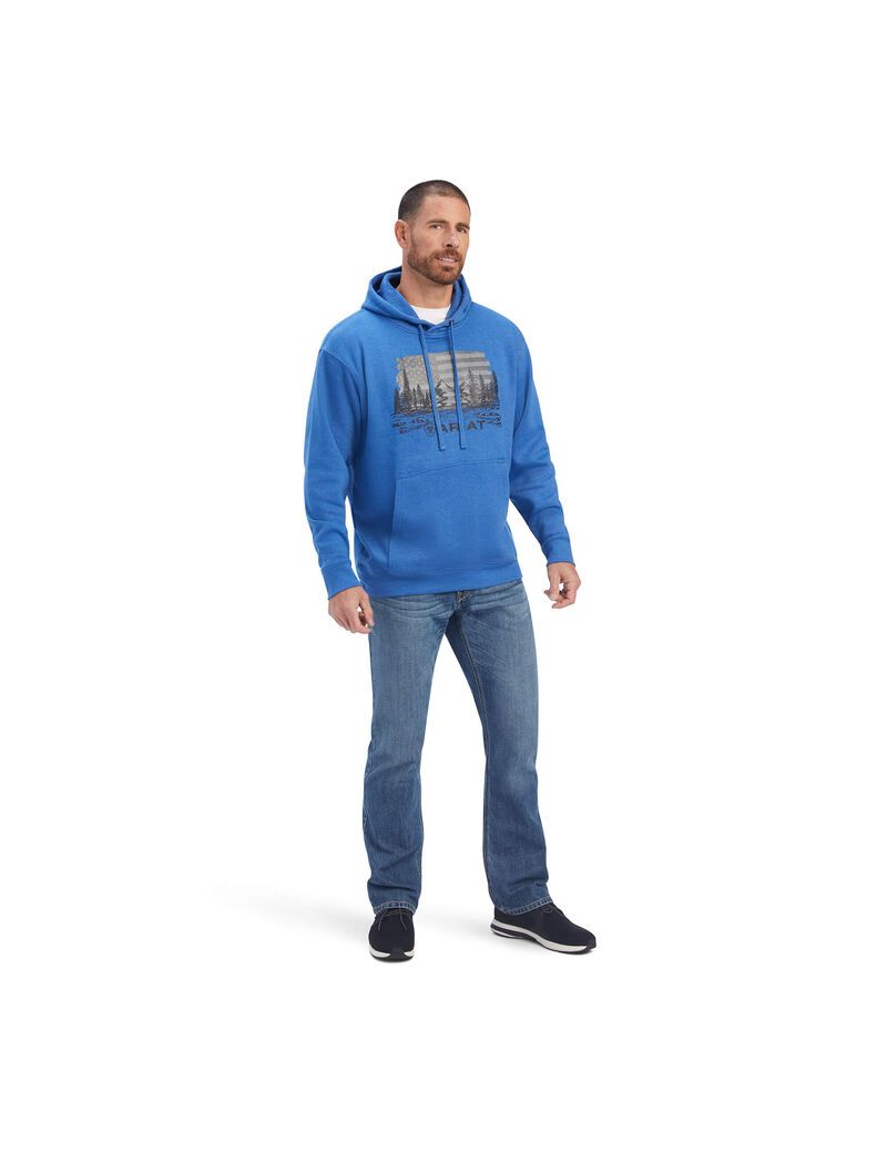 Sweats Ariat Land of the Free Bleu | GSA-3924428