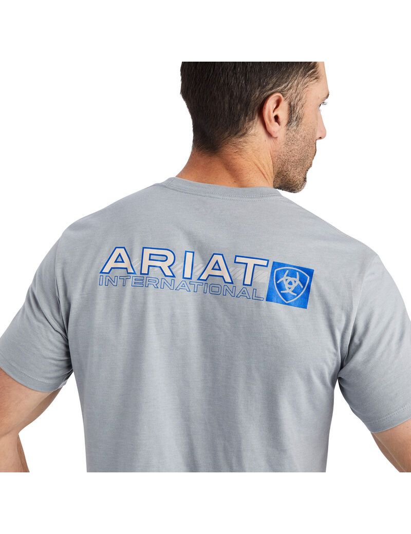 T Shirts Ariat Linear Octane Grise | MYT-4286554