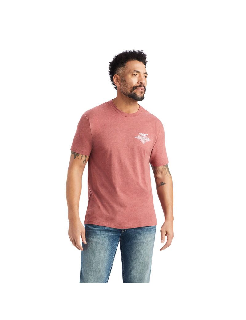 T Shirts Ariat Travail Eagle Rouge | FMD-1364869