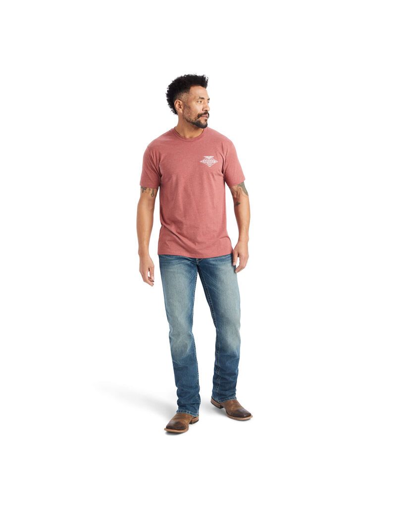 T Shirts Ariat Travail Eagle Rouge | FMD-1364869