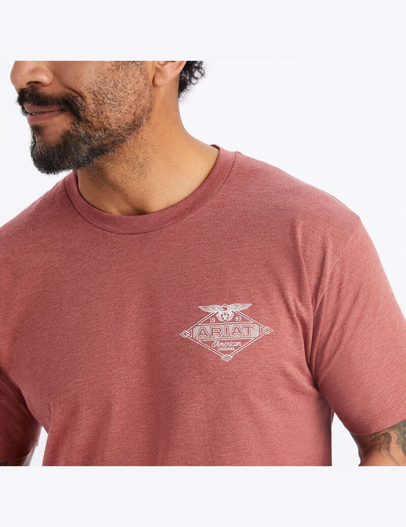 T Shirts Ariat Travail Eagle Rouge | FMD-1364869