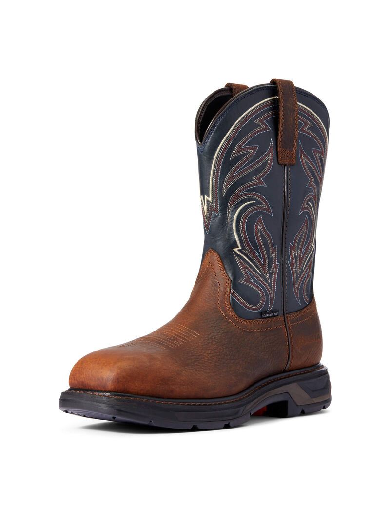 Bottes de Travail Ariat WorkHog XT Cottonwood Carbon Embout Marron | KZY-4886314