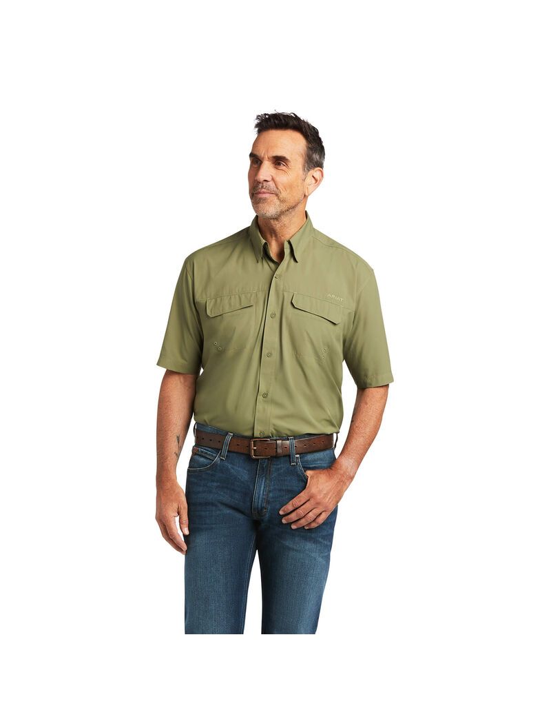 Chemises De Costume Ariat VentTEK Outbound Classiche Fit Vert Foncé | WPC-3715045