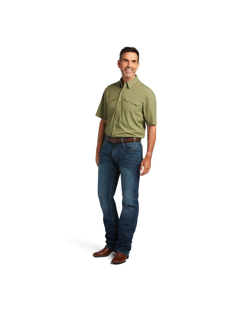 Chemises De Costume Ariat VentTEK Outbound Classiche Fit Vert Foncé | WPC-3715045