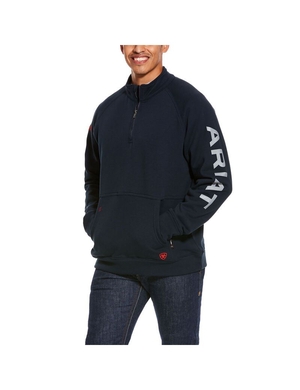 Chandails Ariat FR Primo Fleece Logo 1/4 Zip Bleu Marine | XCW-7268901