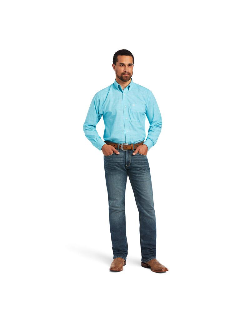 Chemises De Costume Ariat Solid Slub Classiche Fit Multicolore | AHO-1461687