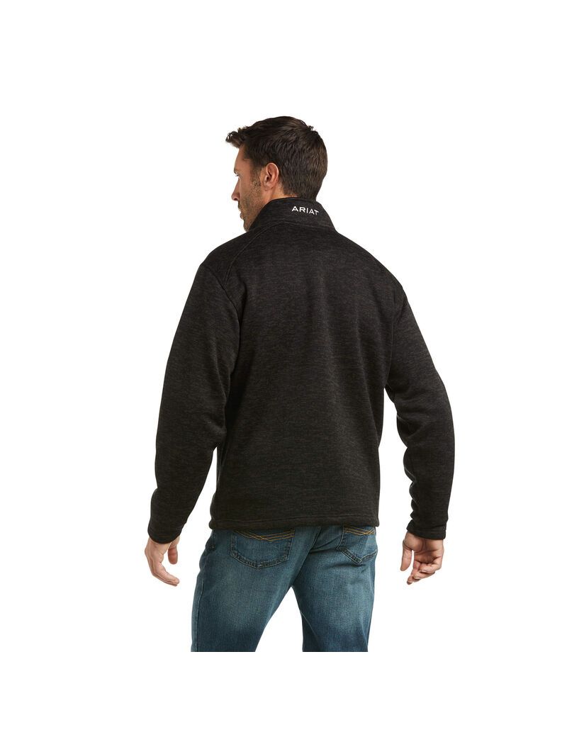 Cardigan Ariat Caldwell 1/4 Zip Grise | OCW-1373436