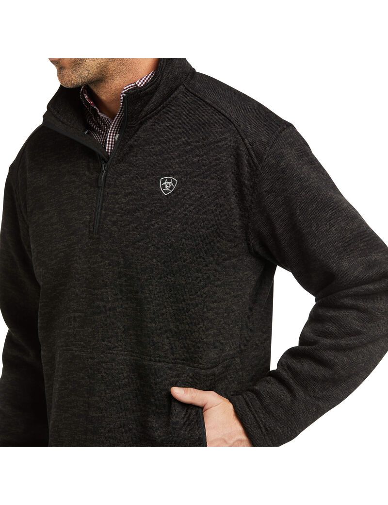 Cardigan Ariat Caldwell 1/4 Zip Grise | OCW-1373436