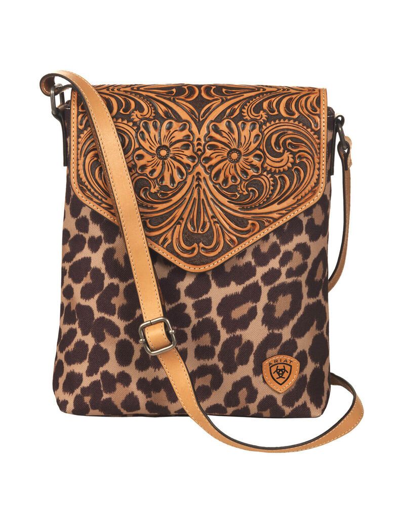 Sacs Ariat Leopard crossbody Marron | QDH-7691474