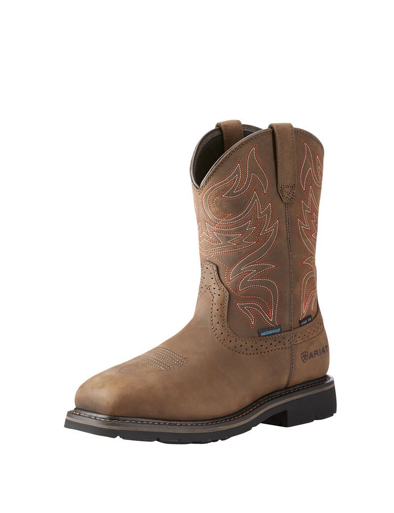 Bottes Imperméables Ariat Sierra Delta Steel Embout Travail Marron | VNP-2386448