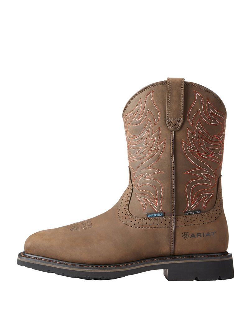 Bottes Imperméables Ariat Sierra Delta Steel Embout Travail Marron | VNP-2386448