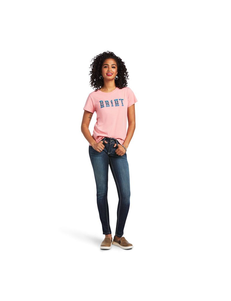 Hauts Ariat REAL Kinship Tee Corail | UQS-2462212