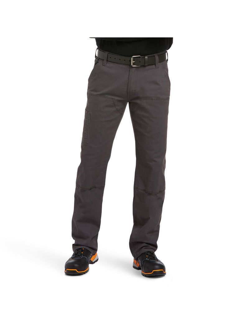 Vêtements De Travail Ariat Rebar M7 Slim DuraStretch Made Tough Double Front Droit Pants Grise | NFJ-3889125