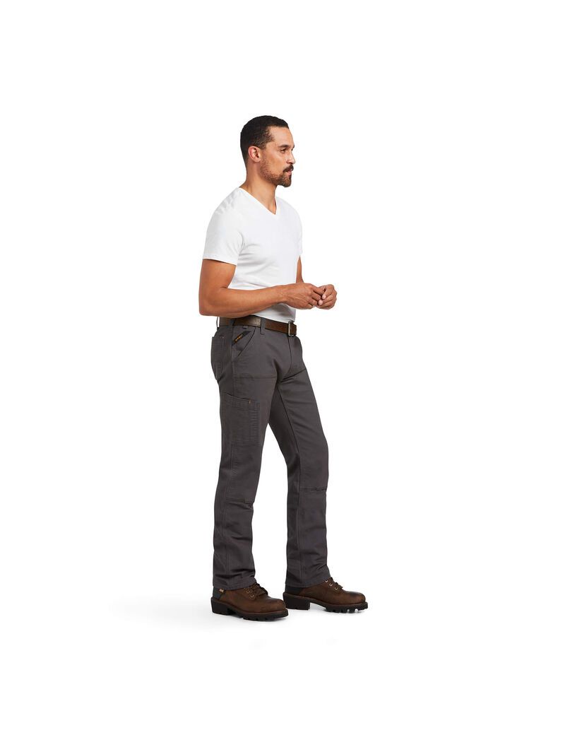 Vêtements De Travail Ariat Rebar M7 Slim DuraStretch Made Tough Double Front Droit Pants Grise | NFJ-3889125