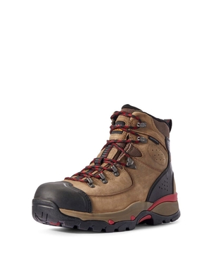 Bottes Imperméables Ariat Endeavor 6' Travail Marron Clair Grise Marron | YPN-1481611