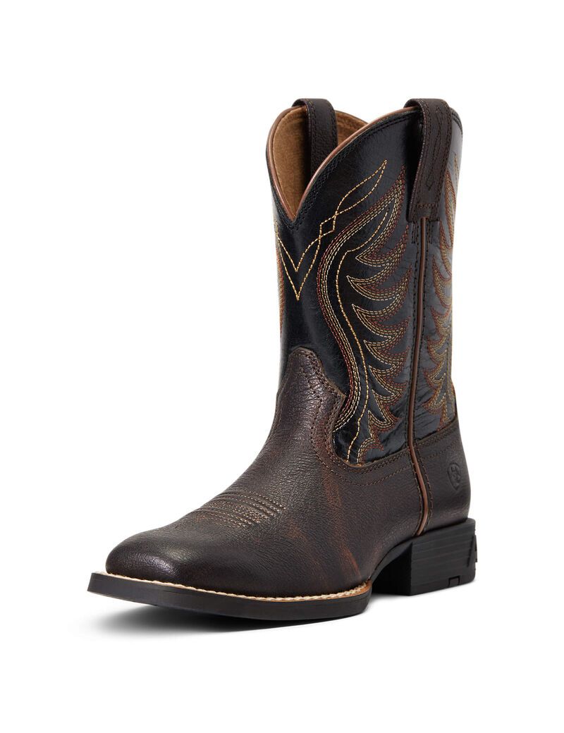 Bottes Western Ariat Amos Rouge Marron | OML-4689226