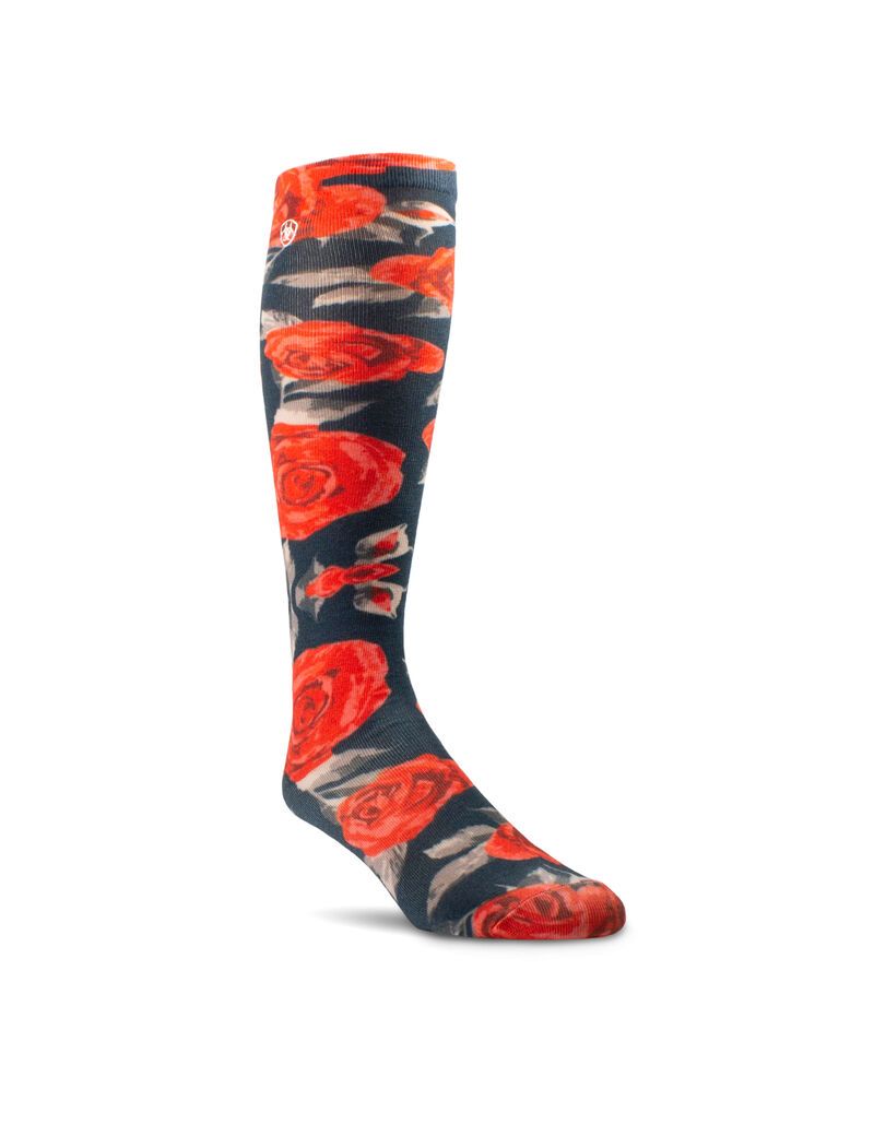 Chaussettes Ariat Red s Knee High Rose | XOJ-6649781