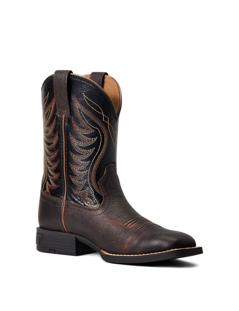 Bottes Western Ariat Amos Rouge Marron | OML-4689226